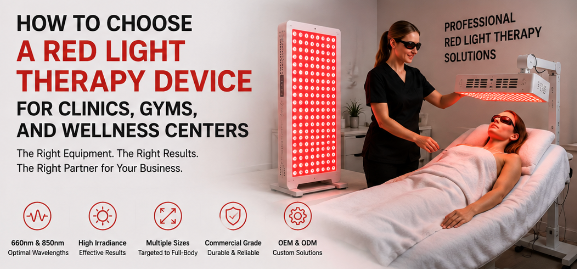 How to Choose a Red Light Therapy Device for Clinics, Gyms, and Wellness Centers